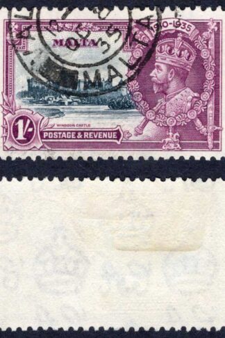 Malta SG213 Silver Jubilee 1/- fine used Cat 30 pounds