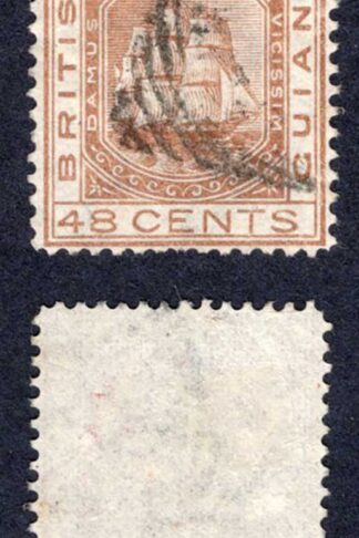 British Guiana SG133 48c Red-brown Perf 14 Wmk CC Cat 45 pounds
