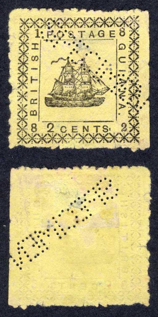British Guiana SG163 2c yellow Cat 110 pounds