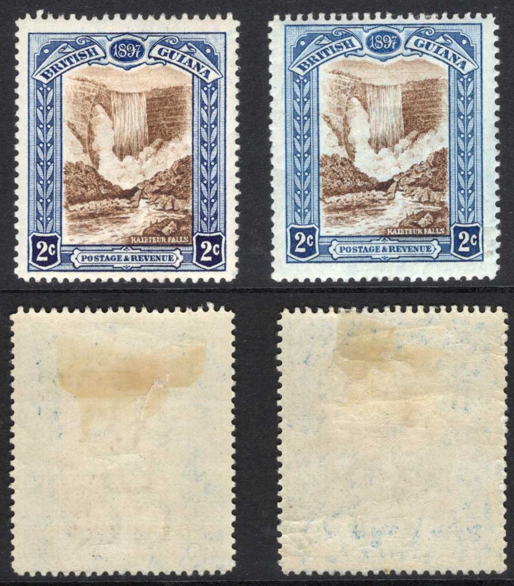 British Guiana SG217/8 2c Both Shades M/M Cat 83 pounds