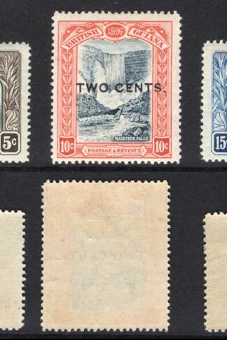 British Guiana SG222/4 Overprint set M/M (hinge reminders) Cat 18 pounds