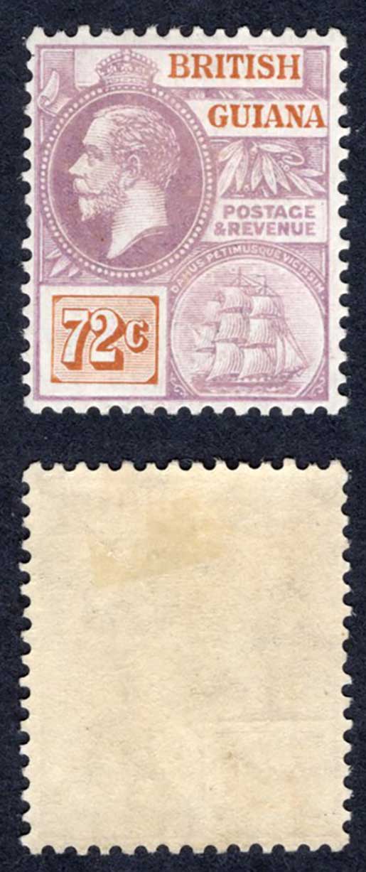 British Guiana SG281 1921 72c Wmk Script M/M Cat 45 pounds