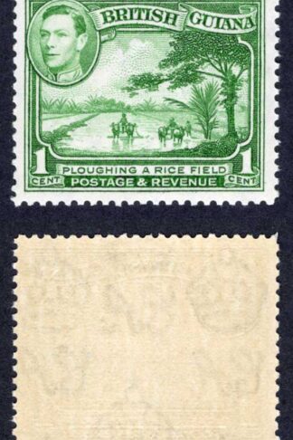 British Guiana SG308 1c Yellow Green U/M Cat 23 pounds