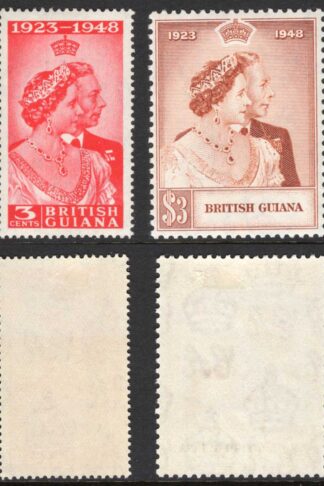 British Guiana SG322/3 1948 Silver Wedding Set M/M Cat 25.10 pounds