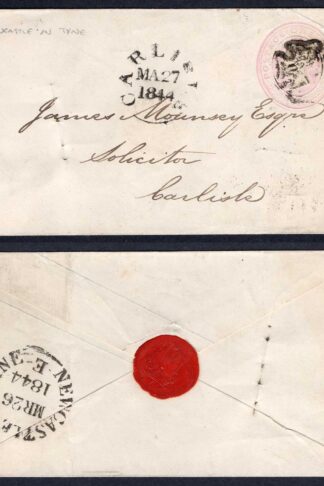 Penny Pink Newcastle to Carlisle with a Black Maltese Cross