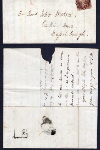 1841 Penny Red (CK) 4 margin Creased 1843 Cover from Kirkwall