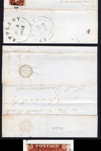 1841 Penny Red (BL) Contrary to regulations on Cover from APPLEBY