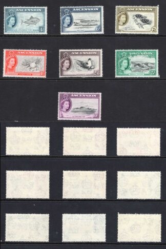 Ascension SG57/69 1956 Set of 13 U/M Cat 160 pounds