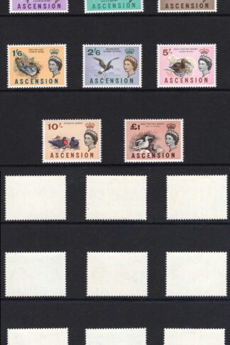 Ascension SG70/83 1963 Set of 14 One Pound M/M rest U/M Cat 60 pounds