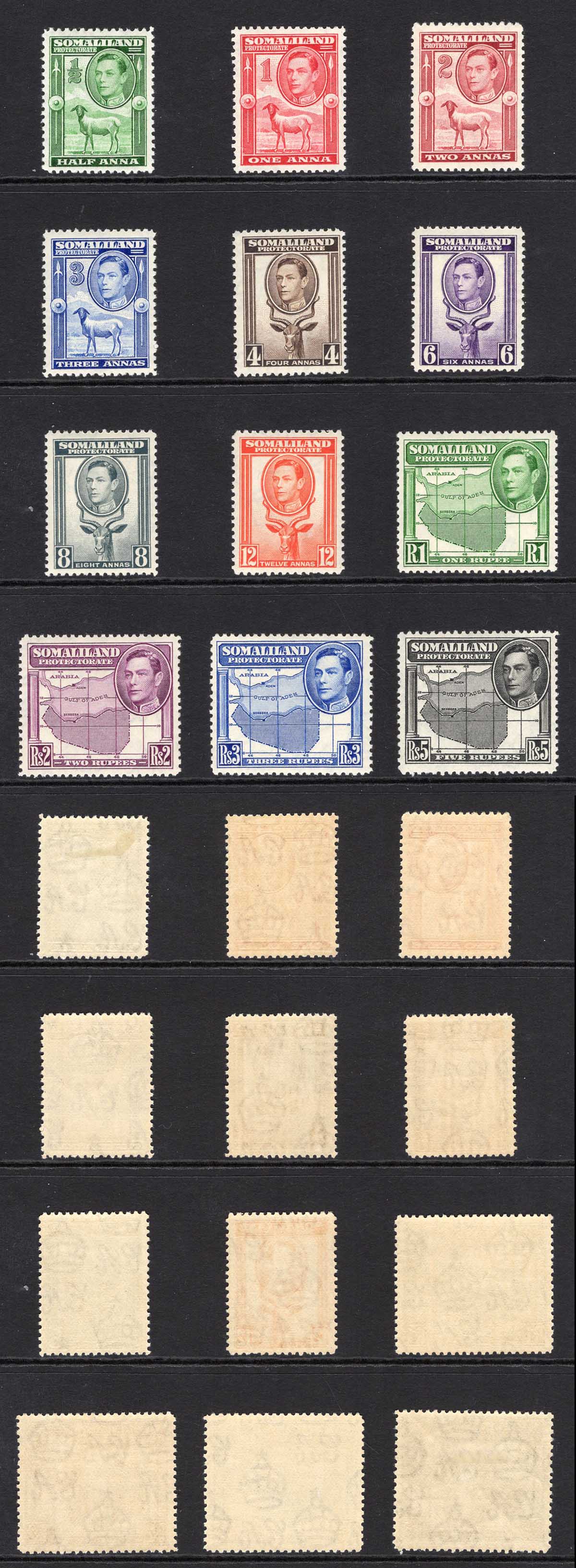 Somaliland SG93/104 1938 Set of 12 M/M Cat 180 pounds