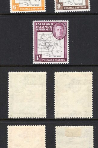 Falkland Dep SGG9/G16 Thin Map Set of 9 M/M Cat 90 pounds