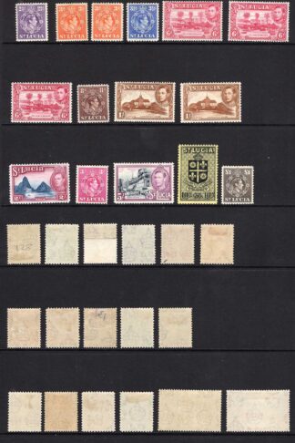 St Lucia SG128/41 All the perfs (except 2 1/2d perf 12.5) M/M Cat 184.15 pounds