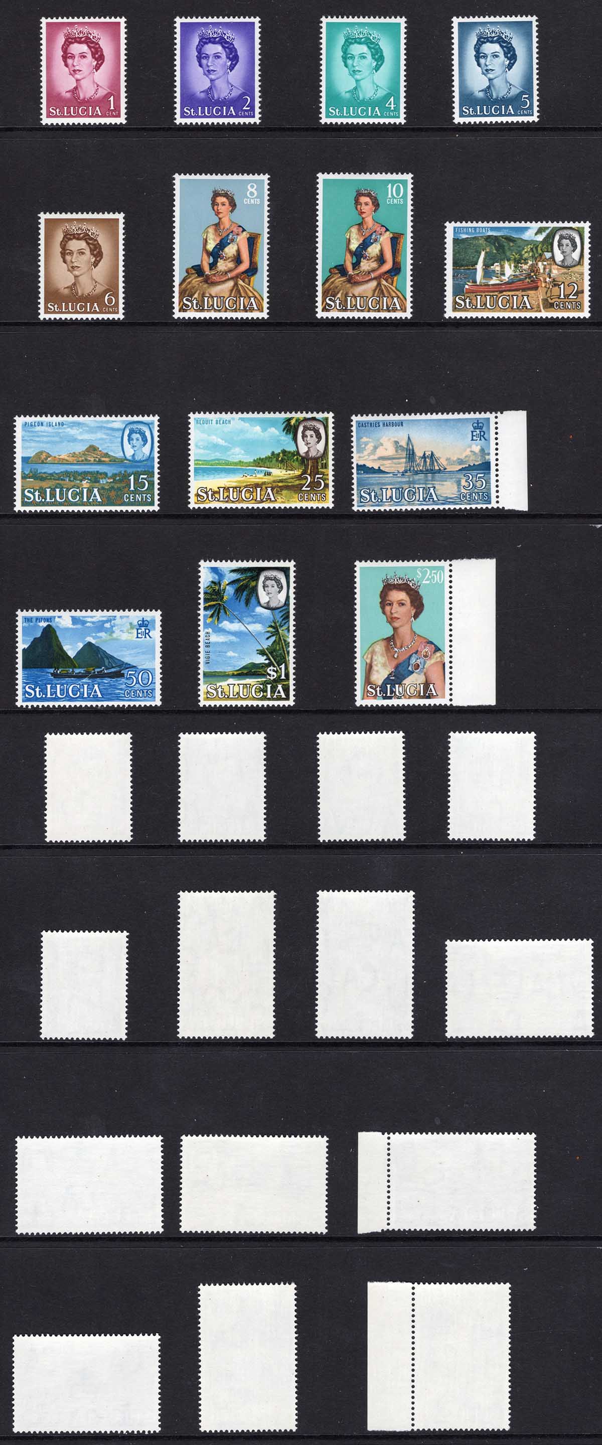 St Lucia SG197/210 Set of 14 U/M Cat 28 pounds