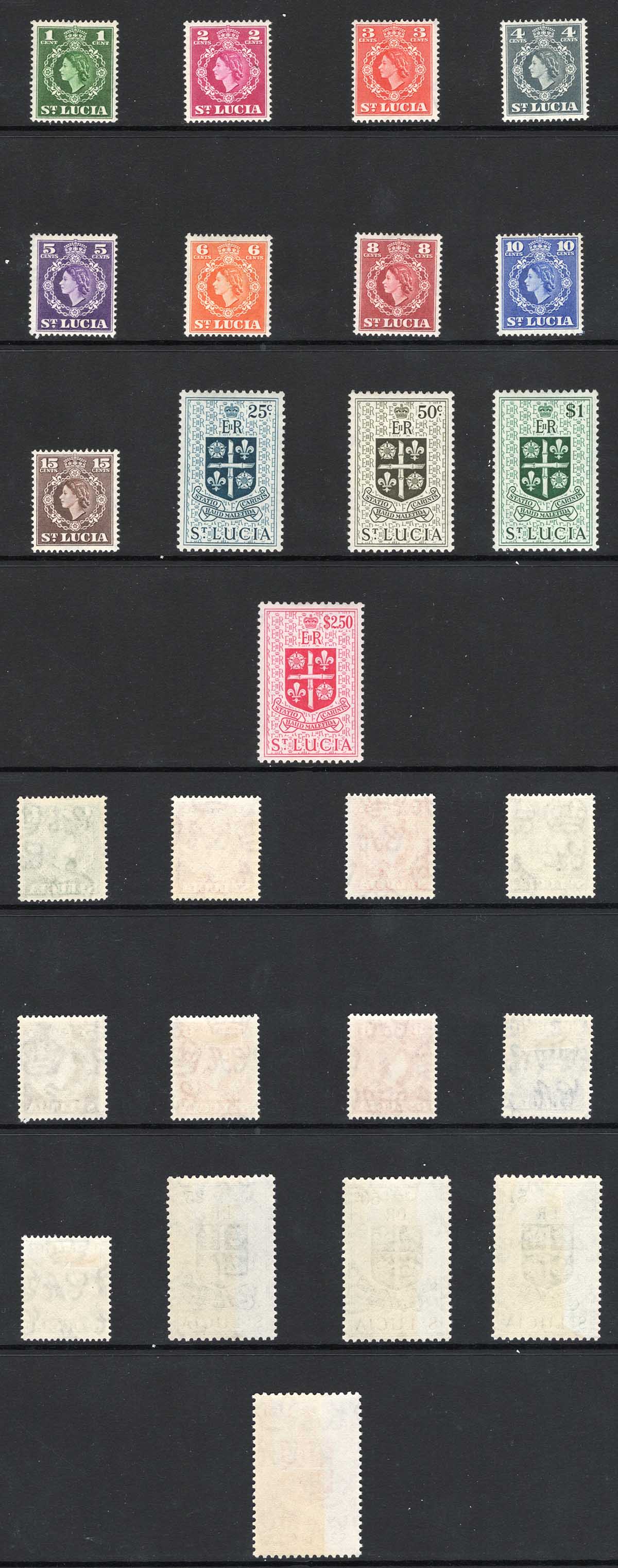 St Lucia SG171/184 Set of 13 M/M Cat 22 pounds