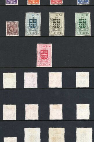 St Lucia SG171/184 Set of 13 used Cat 17 pounds
