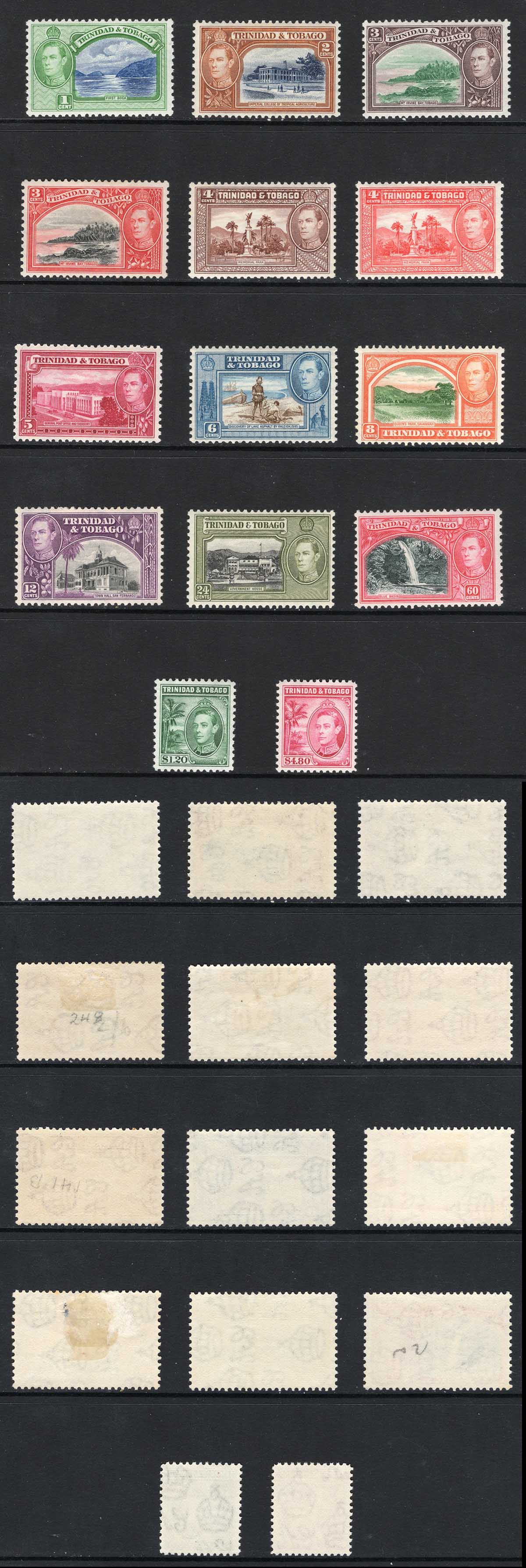 Trinidad and Tobago SG246/56 KGVI set M/M Cat 130 pounds