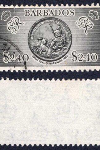 Barbados SG282 2.40 Black used Cat 42 pounds