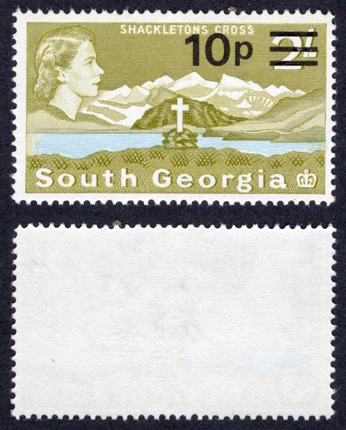 South Georgia SG28 10p on 2/- The KEY Value U/M Cat 42 pounds