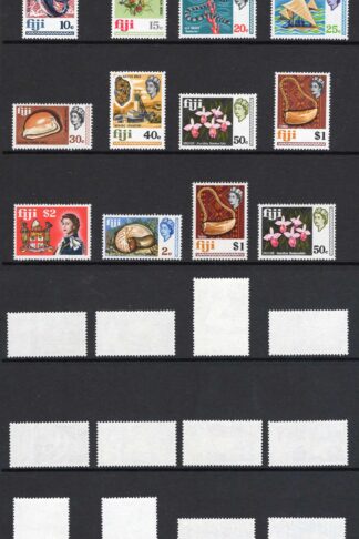 Fiji SG391/407 Set plus the Glazed paper values U/M Cat 49 pounds