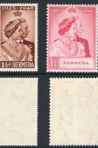 Bermuda SG125/6 1948 Silver Wedding U/M Cat 45.30 pounds