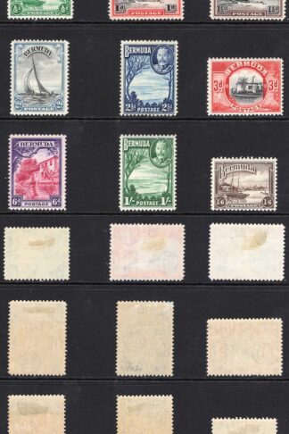 Bermuda SG98/105 1936 Set M/M (1/2d 1d 1 1/2d no gum) Cat 35 pounds