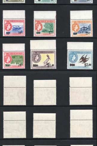 British Virgin Is SG162/73 1962 Overprint set U/M Cat 40 pounds