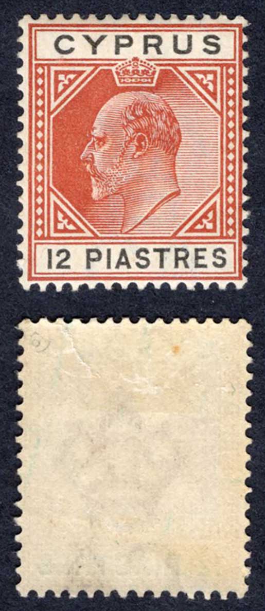Cyprus SG57 12pi Wmk CA M/M Cat 35 pounds