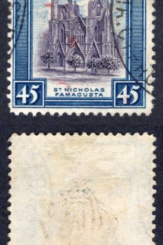 Cyprus SG131 45pi British Rule used Cat 60 pounds