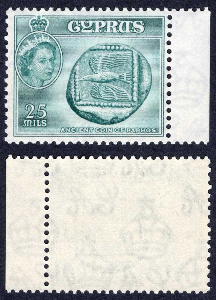 Cyprus SG179a 25m Greenish Blue U/M Cat 32 pounds