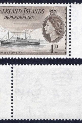 Falkland Is Dep SGG27 1d Black and Sepia DLR U/M Cat 20 pounds