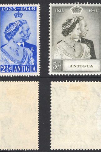 Antigua SG112/3 1948 Silver Wedding M/M Cat 26 pounds