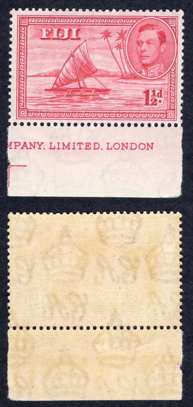 Fiji SG251 1d Carmine die 1 U/M Cat 19 pounds