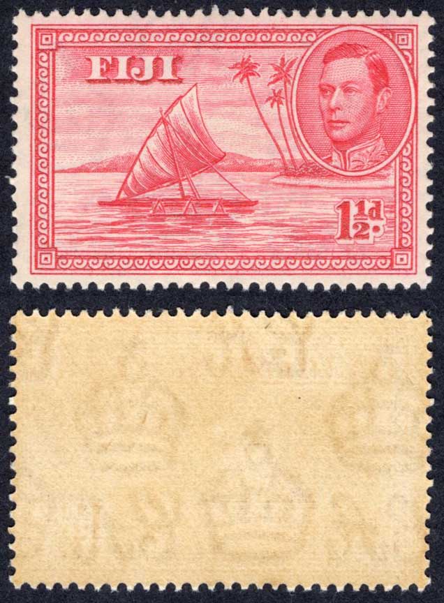 Fiji SG251 1d Carmine die 1 U/M Cat 19 pounds