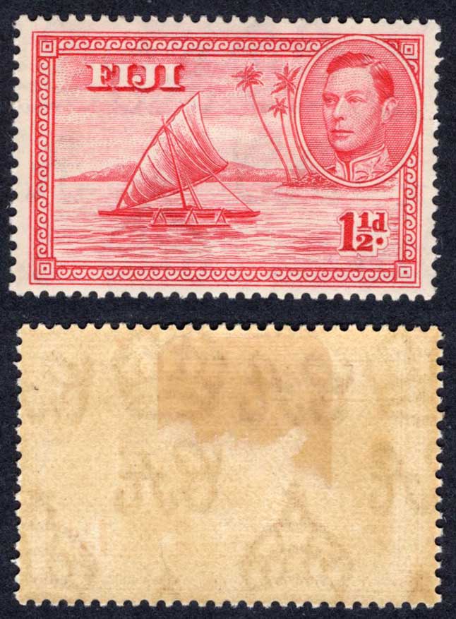 Fiji SG251 1d Carmine die 1 M/M Cat 19 pounds