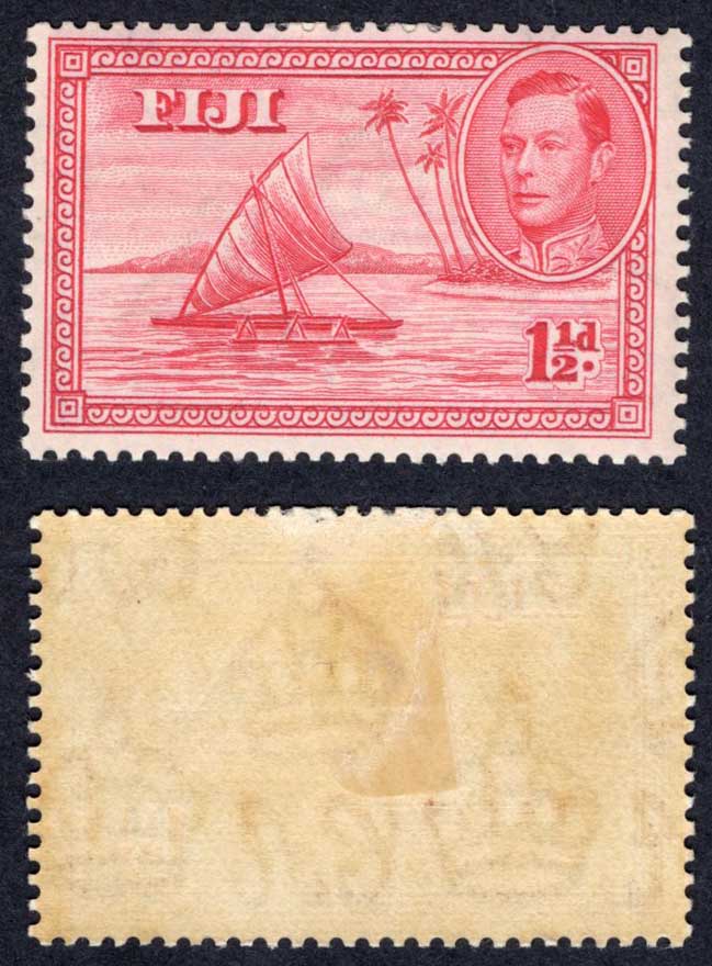 Fiji SG251 1d Carmine die 1 M/M Cat 19 pounds