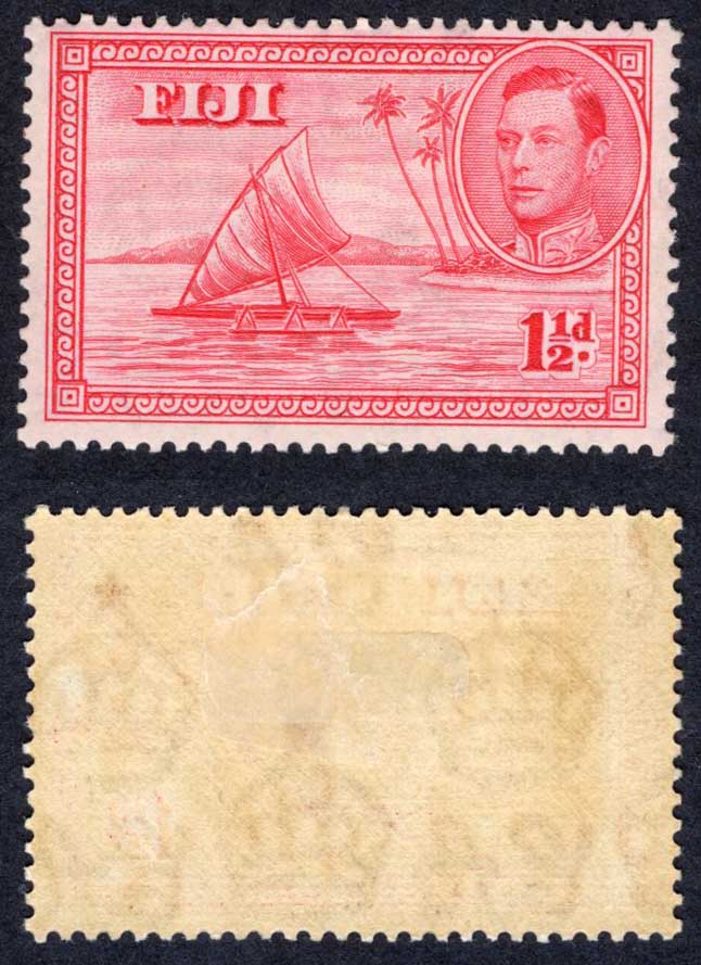 Fiji SG251 1d Carmine die 1 M/M Cat 19 pounds
