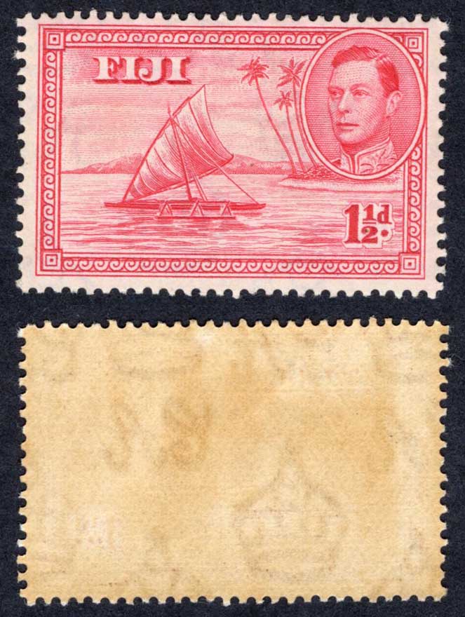 Fiji SG251 1d Carmine die 1 M/M Cat 19 pounds