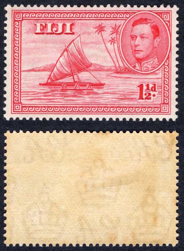 Fiji SG251 1d Carmine die 1 M/M Cat 19 pounds