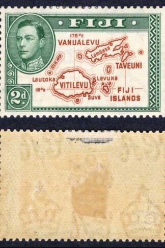Fiji SG253 2d Brown and Green Die 1 M/M (hinge remainders) Cat 45 pounds
