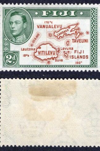 Fiji SG254 2d Brown and Green Die 2 M/M (hinge remainders) Cat 26 pounds