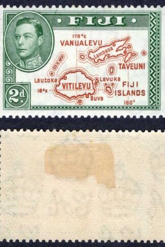 Fiji SG254 2d Brown and Green Die 2 M/M (hinge remainders) Cat 26 pounds