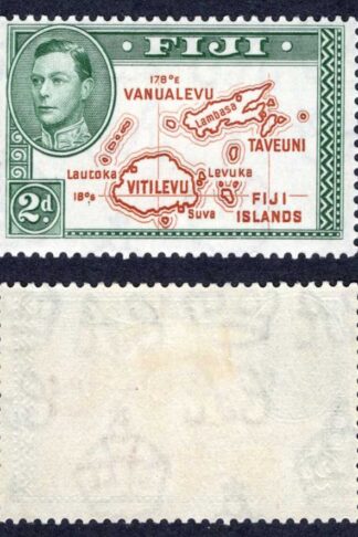 Fiji SG254 2d Brown and Green Die 2 M/M Cat 26 pounds
