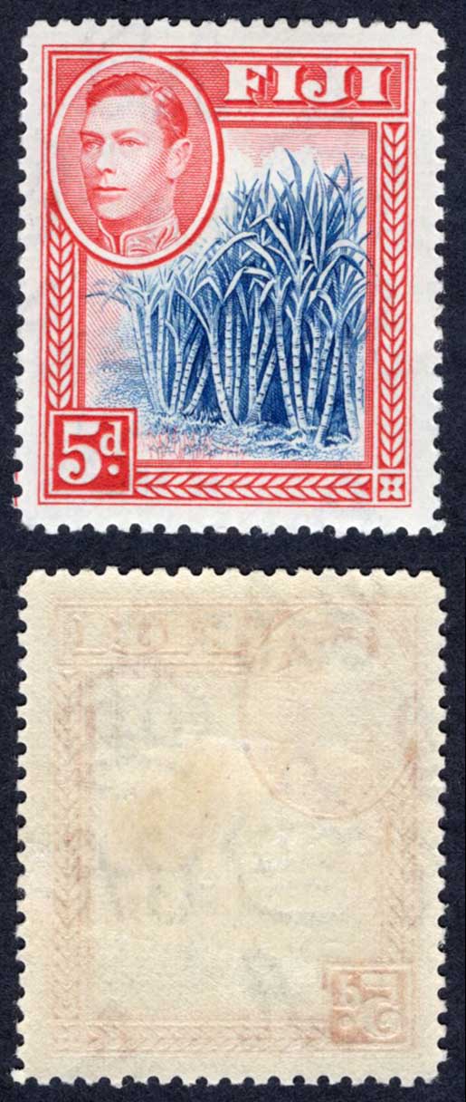 Fiji SG258 5d Blue and Scarlet M/M Cat 45 pounds