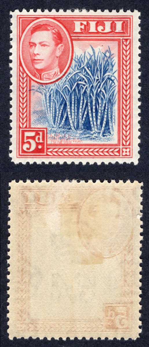 Fiji SG258 5d Blue and Scarlet M/M Cat 45 pounds