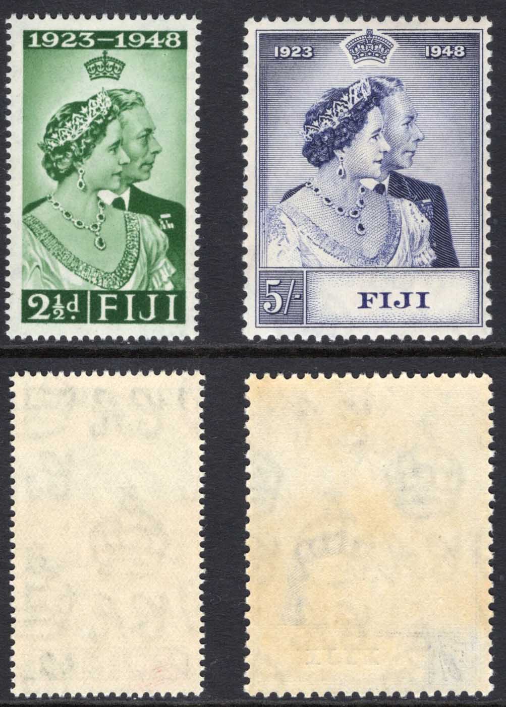Fiji SG270/1 1948 Silver Wedding U/M (2 toned gum) Cat 18.40 pounds