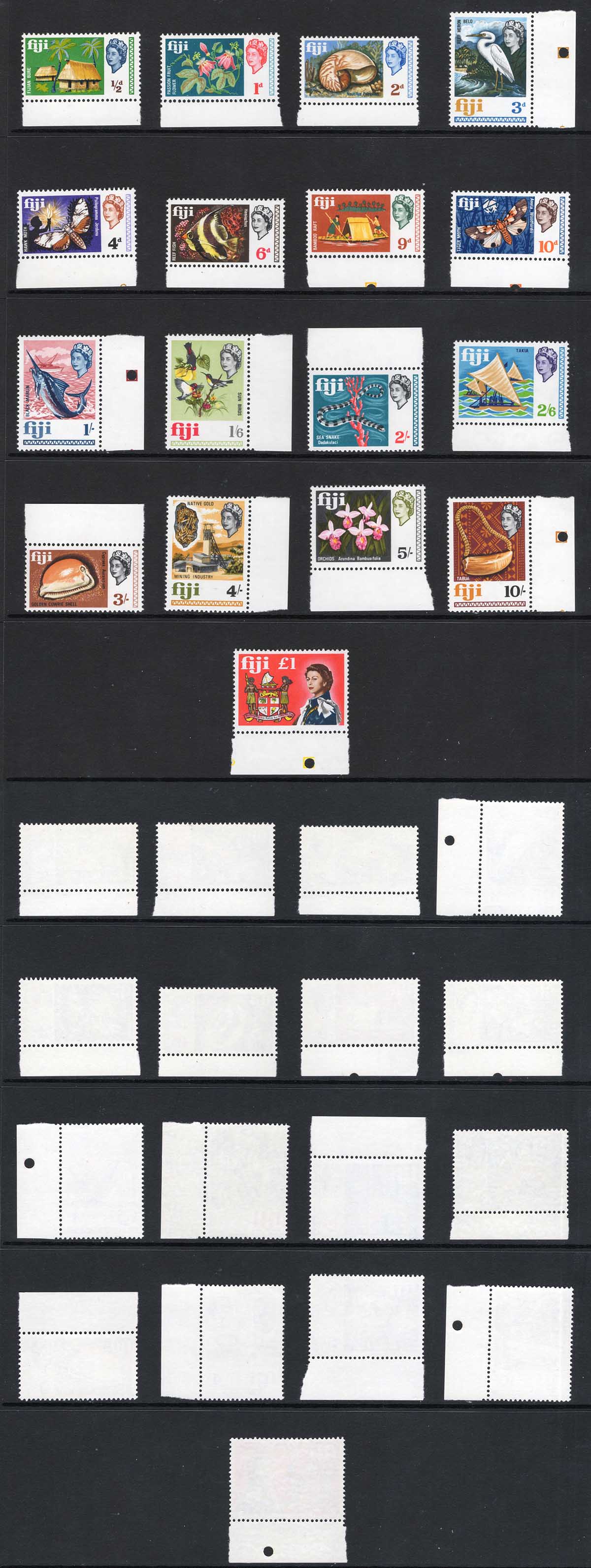 Fiji SG371/87 1968 Set of 17 U/M Cat 22 pounds