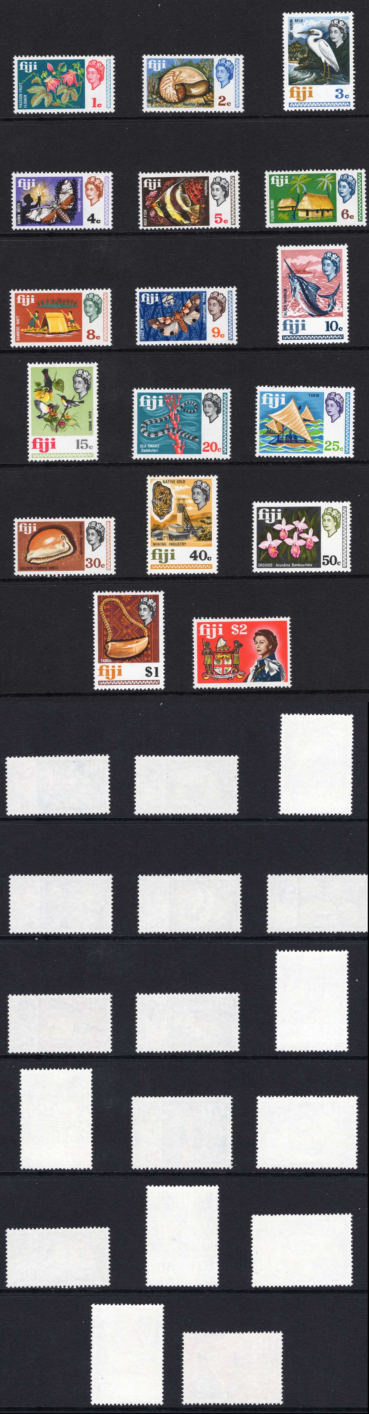 Fiji SG391/407 1969 Set of 17 U/M Cat 32 pounds