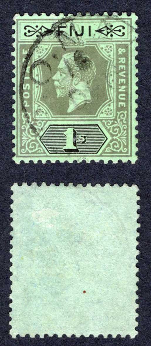 Fiji SG134d 1/- Wmk Mult CA Die II fine used Cat 45 pounds