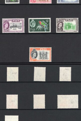 Fiji SG298/310 1959 Set of 13 U/M (with pencil SG numbers) Cat 50 pounds