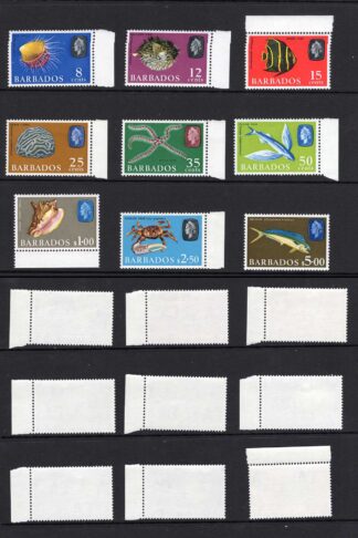 Barbados Marine Life set with different watermarks U/M